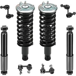 Front Strut Assembly & Sway Bar Links for 2005-2012 Nissan Pathfinder, Rear Shock Absorbers Replace 171103 4345056 8PCS
