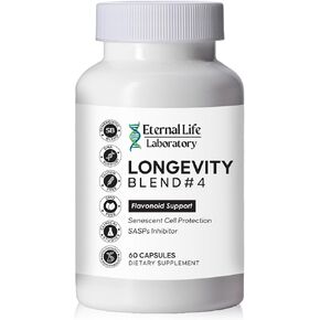 Quercitin, Rhodiola Rosea, Luetin and Rutin Longevity Blend #4 Anti-Aging Supplement for Cellular Defense with Immunity and Energy Support