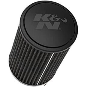 K&N Universal Clamp-On Air Filter: High Performance, Premium, Washable, Replacement Filter: Flange Diameter: 4 In, Filter Height: 9 In, Flange Length: 1.5 In, Type: Dry Synthetic, RU-3112HBK