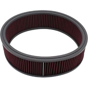 14 "x 4" RedAir Filter Element Air Cleaner High Flow Replacement Washable and Reusable Round Cotton Fiber Compatible with Buick C-hevrolet GMC Ford Mopar
