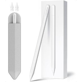 Stylus Pen for iPad 9th&10th Generation, 5 Mins Ultra Fast Charging Active Pencil Compatible with 2018-2023 Apple iPad Air 3/4/5, iPad 6/7/8/9/10, iPad Mini 5/6, iPad Pro 11"/12.9", White