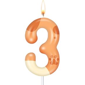 MTLEE Blue Color Dog Paw Birthday Candles Dog Paw Themed Numeral Birthday Number Candle Birthday Cake Topper for Boy and Girl Dog Paw Birthday Decoration Blue Color Dog Party Supplies(2)