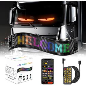 Colorful Eye Lamp Soft Screen for Car Windows, Truck, Cars, Shops, Streets (4.7 * 23.4 in)