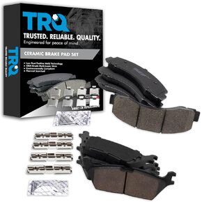 TRQ Front & Rear Brake Pads Ceramic Compatible with 2018-2020 Ford Expedition F-150 Lincoln Navigator