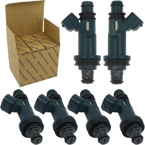 Fuel Injectors Compatible with Toyota 1998-2004 Avalon, 1998-2001 Camry, 2001-2003 Highlander, 1998-2003 Sienna, 1999-2003 Solara, Lexus 1997-2001 ES300, 1999-2003 RX300 3.0L Replaces 23250-20020 6Pcs