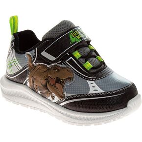Jurassic World Sneakers with Easy Strap - Dinosaur T-Rex Shoes Laceless Closure Lightweight Jurassic Park Sneaker (Toddler - Little Kid)