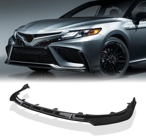 Front Lip Spoiler Compatible with 2021-2024 Toyota Camry Sedan LE XLE Front Bumper Lip, Carbon Fiber Hydro-Dipping Luxury Type in Kuwait