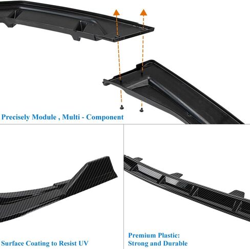 Front Lip Spoiler Compatible with 2021-2024 Toyota Camry Sedan LE XLE Front Bumper Lip, Carbon Fiber Hydro-Dipping Luxury Type in Kuwait