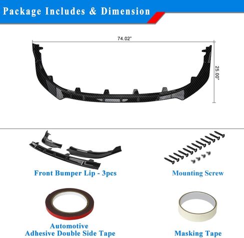 Front Lip Spoiler Compatible with 2021-2024 Toyota Camry Sedan LE XLE Front Bumper Lip, Carbon Fiber Hydro-Dipping Luxury Type in Kuwait