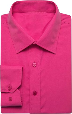 Dubulle Solid Mens Dress Shirt Satin Long Sleeve Business Casual Button Down Shirt with Pocket for Men in Kuwait