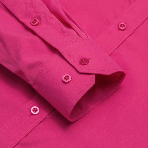 Dubulle Solid Mens Dress Shirt Satin Long Sleeve Business Casual Button Down Shirt with Pocket for Men in Kuwait