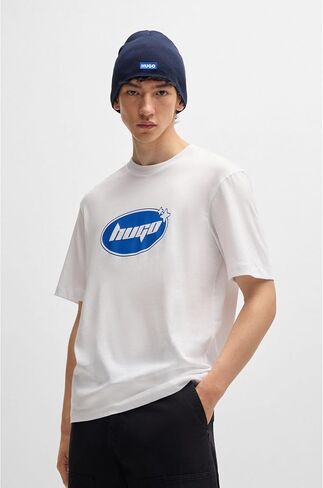HUGO Men's Oval Logo Cotton T-Shirt in Saudi Arabia