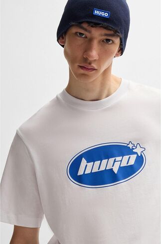 HUGO Men's Oval Logo Cotton T-Shirt in Saudi Arabia