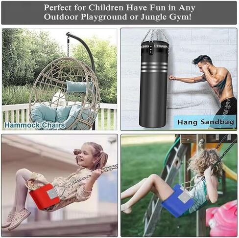 19.7 ft Long Black Chain Link 1/4" Heavy Duty Chain Bulk for Hanging Plants Metal Porch Swing Chain Kit Carbon Steel Gate Chain for Outdoor Fence, Punching Bag, Hammock Chair in Saudi Arabia