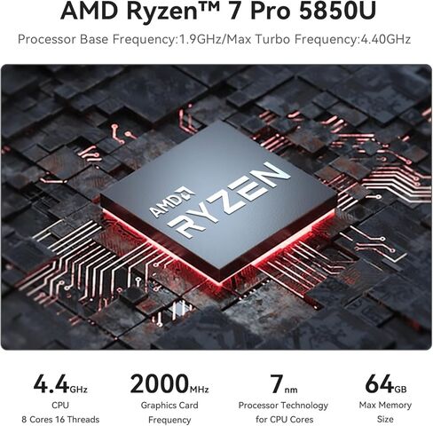 Beelink SER6 Mini PC, AMD Ryzen 9 6900HX(Up to 4.9GHz) 8C/16T, Mini Desktop Computer 16GB DDR5 RAM 500GB M.2 NVMe SSD, Small Gaming PC 4K@144Hz Triple Display/BT5.2/WiFi6/Office/Home/HTPC/W11 Pro in Kuwait