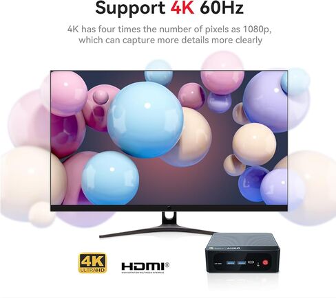 Beelink SER6 Mini PC, AMD Ryzen 9 6900HX(Up to 4.9GHz) 8C/16T, Mini Desktop Computer 16GB DDR5 RAM 500GB M.2 NVMe SSD, Small Gaming PC 4K@144Hz Triple Display/BT5.2/WiFi6/Office/Home/HTPC/W11 Pro in Kuwait