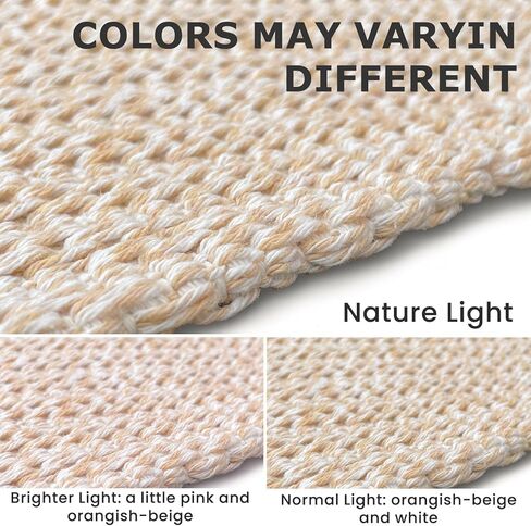 KOZYFLY Boho Runners for Hallways 2.6x8 ft Washable Hall Carpet Runner Rubber Backed Kitchen Rug Peach Beige Cotton Entryway Runner Indoor Floor Carpet for Hall Kitchen Entryway in Kuwait