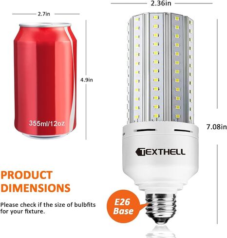 لمبة إضاءة LED 500 وات تعادل 7500 لومن لمبة إضاءة الذرة، 2 حزمة 5000K ضوء النهار الأبيض E26 LED لمبات لإضاءة منطقة كبيرة تطبيق واسع للمستودع in Saudi Arabia