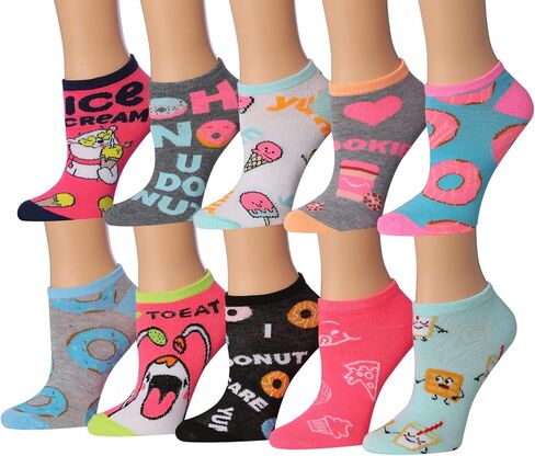 Tipi Toe Women's & Girls 20 Pairs Colorful Patterned Low Cut/No Show Socks in Saudi Arabia