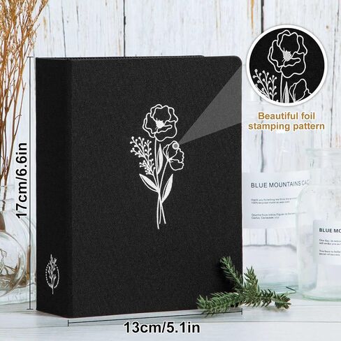 Lanpn Photo Album 4x6 100 Pictures 2 Packs, Small Mini Capacity Linen Photo Book Sets, Each Pack Holds 100 Top Loader Vertical Only Picture for Kids Boy Girls Black in Saudi Arabia