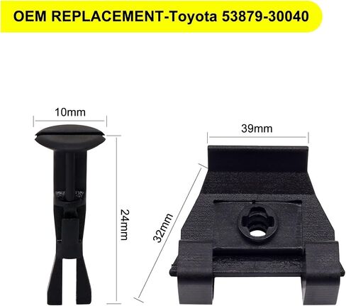 HiSport 30 مجموعة من مشابك غطاء ممتص الصدمات وحامل دبوس متوافق مع Toyota Lexus 53879-06100 47749-06010 Camry Avalon CT200h ES300h ES350 GS350 RX350 RX450h HS250h 53879-30040 4774950090 in Kuwait