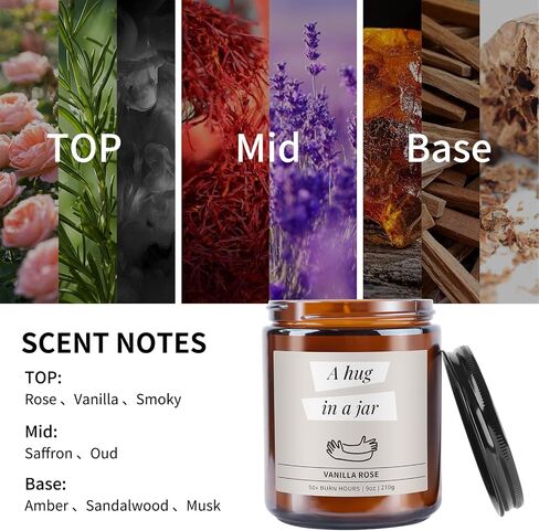 Lavender Jasmine Scented Candles for Home - Aromatherapy Candles for Home Decoration (Multiple fragrances) in Saudi Arabia