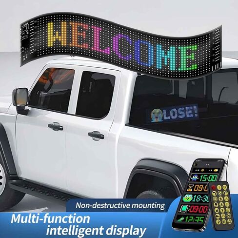 Colorful Eye Lamp Soft Screen for Car Windows, Truck, Cars, Shops, Streets (4.7 * 23.4 in) in Saudi Arabia