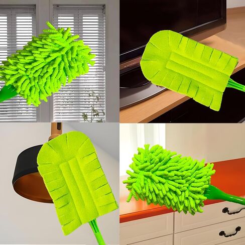 4Pack Reusable Duster Compatible with Swiffer Hand Duster Refill Microfiber 360 Heavy Duty Dusters Refills Washable Duster Pads for Cleaning Ceiling Fan Hardwoods Window(Handle is Not Included) in Saudi Arabia