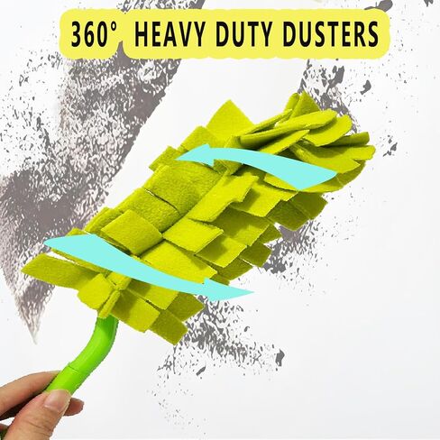 4Pack Reusable Duster Compatible with Swiffer Hand Duster Refill Microfiber 360 Heavy Duty Dusters Refills Washable Duster Pads for Cleaning Ceiling Fan Hardwoods Window(Handle is Not Included) in Saudi Arabia