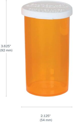 EZY DOSE Pill, Medicine, Vitamin Container & Vial | 30 Dram Storage | Child-Resistant Cap | Case of 140,30445 in Saudi Arabia