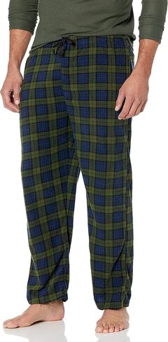 Essentials by Seven Apparel Men's Long-Sleeve Top and Fleece Bottom Pajama Set in Saudi Arabia