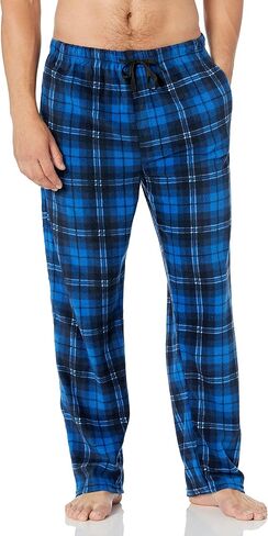 Essentials by Seven Apparel Men's Long-Sleeve Top and Fleece Bottom Pajama Set in Saudi Arabia