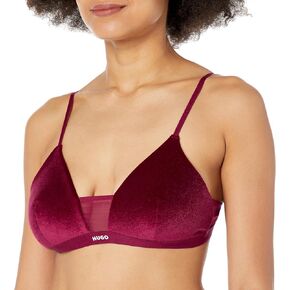 HUGO Women's Velvet Padded Triangle Bra