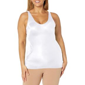 Naomi & Nicole womens No Side Show Waist Shaping Tank Camisole, White, Small US
