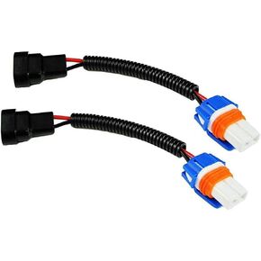 Xotic Tech 2pcs 9004 9007 HB5 Male/Female Pigtail Wire Wiring Harness Extension Adapter for Driving Light, Fog Light Retrofit