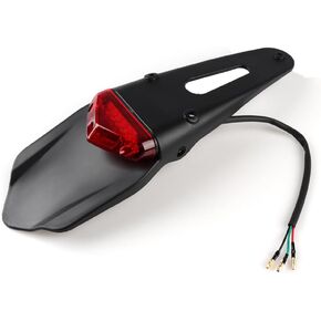 Rear Mudguard LED Brake Tail Light Turn Signals Running Lamps License Plate Light With 3 Wires for Custom Off-road Cross Dirt Bike Enduro Yamaha Suzuki Kawasaki Honda CRF