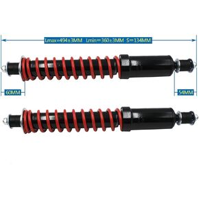 LOSTAR Pair(2) EZGO Medalist/TXT Front and Rear Coil Over Heavy Duty Shocks 70630-G01