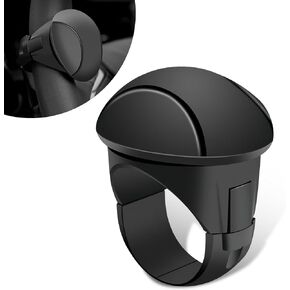 1 Pack Car Steering Wheel Booster, One-hand Control Design, Anti-slip Vehicle Auxiliary Ball, Universal Portable Automotive Steering Wheel Spinner Accessory for Truck SUV Car (Black)