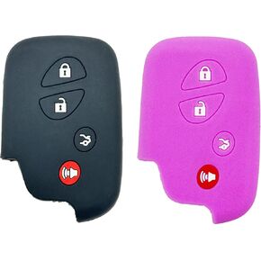 Soft Silicone Key Fob Cover Protector Keyless Jacket Remote Holder for Lexus GX460 RX350 ES350 IS250 GX460 LX570 IS350 GS430 GS300 GS450h HYQ14AEM HYQ14ACX, Red