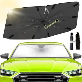 2024 Upgraded Windshield Sun Shade with 360° Rotating Shaft - No Scratching, Umbrella Car Shade for Front Windshield, Automotive Windshield Sunshades Fit for Wagon SUV Pickup