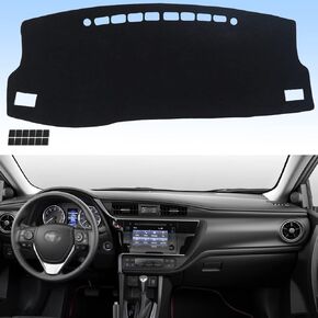 Dashboard Cover Flannel Dash Mat Custom Compatible with 2014 2015 2016 2017 2018 2019 Toyota Corolla, Anti-Glare, Anti-Reflection, No Peculiar Smell