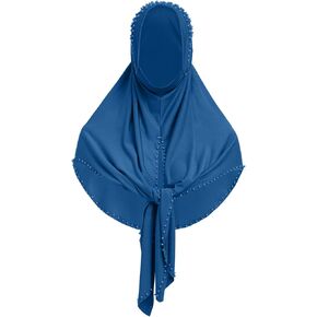 ODIZLI Muslim Hijab Solid Color Beaded Arab Hijab Women Hijab Beaded Soft and Easy to Wear Hijab Turkish Head Wrap Scarf