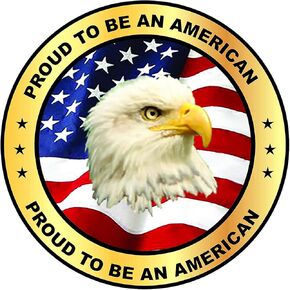 Proud to Be an American Sticker - American Eagle Patriotic USA Pride Sticker Decal for Laptop, Car, Truck, Window