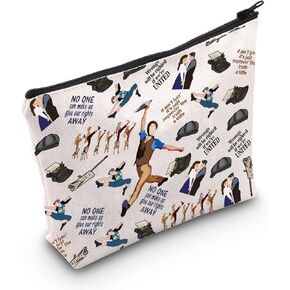 WZMPA Newsies Musical Cosmetic Bag Jack and Katherine Fans Gift Newsies Character Makeup Zipper Pouch Bag Broadway Newsies Merch (No One Away)