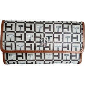 Tommy Hilfiger Monogram Brown Multi Compartment Wallet, Brown