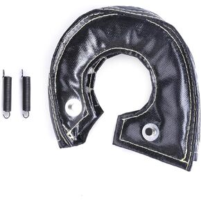 T6 Black Turbo Blanket Turbocharger Heat Shield Fit T6 GT55 GT40 HX52 HT60 T88 With Locking Springs