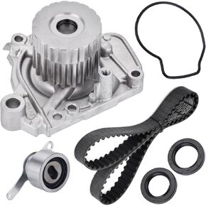 Nakuuly Timing Belt Kit with Water Pump Compatible with 1996 1997 1998 1999 2000 Honda Civic 1.6L SOHC L4 D16Y5 D16Y7 D16Y8 16V Engine # TKH005