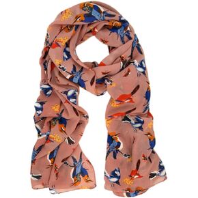 TrendsBlue Elegant Birds & Butterflies Print Fashion Scarf - Diff Colors Avail