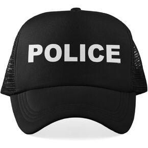 Veracco® Police Trucker Hat Patriotic Cap Mesh Back with Adjustable Snapback Red