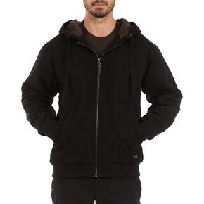 سترة صوفية مبطنة للرجال من Smith's Workwear مع خياطة زخرفية متباينة، أسود، X-Large